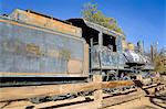 Locomotive in Furnace Creek Museum, Death Valley National Park, California, United States of America, North America