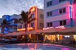Hôtels sur Ocean Drive, South Beach, ville de Miami Beach, Floride, États-Unis d'Amérique, l'Amérique du Nord