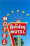 Motel sign, The Strip, Las Vegas, Nevada, United States of America, North America