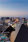 Erhöhte Sicht der Casinos am Strip, Las Vegas, Nevada, Vereinigte Staaten von Amerika, Nordamerika