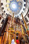 Innenraum der Kirche des Heiligen Grab zu Jerusalem, Altstadt, UNESCO World Heritage Site, Jerusalem, Israel, Nahost