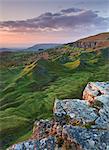 Sunrise over the Llangattock Escarpment in the Brecon Beacons, Powys, Wales, United Kingdom, Europe