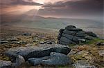 Yes Tor from Higher Tor, Belstone, Dartmoor National Park, Devon, England, United Kingdom, Europe