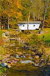 Covered bridge near Kent Falls, Connecticut, New England, United States of America, North America