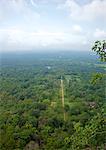 View of water gardens from summit of Sigiriya Lion Rock Fortress, UNESCO World Heritage Site,  Sigiriya, Sri Lanka, Asia