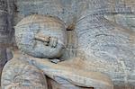 Reclining Buddha in Nirvana, Gal Vihara Rock Temple, Polonnaruwa, Sri Lanka, Asia