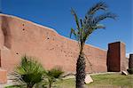 Murs de la vieille et de la médina, Marrakech, Maroc, l'Afrique du Nord, Afrique