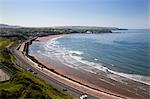 Tide coming in at North Sands, Scarborough, North Yorkshire, Yorkshire, England, United Kingdom, Europe