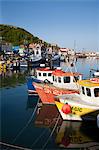 Pêche des bateaux dans le port, Scarborough, North Yorkshire, Yorkshire, Angleterre, Royaume-Uni, Europe