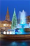 Trafalgar Square at Christmas, London, England, United Kingdom, Europe