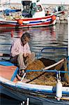 Local fisherman, Ormos Marathokampos, Samos, Aegean Islands, Greece