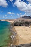 Playa del Papagayo, près de Playa Blanca, Lanzarote, îles Canaries, Espagne