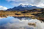 Ansicht der Black Cuillin Berge Sgurr Nan Gillean, Glen Sligachan, Insel Skye, Schottland, Vereinigtes Königreich, Europa