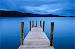 Dawn at Ashness Jetty, Barrow Bay, Derwent Water, near Keswick, Lake District National Park, Cumbria, England