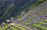 Agricultural terraces , Machu Picchu, peru, peruvian, south america, south american, latin america, latin american South America. The lost city of the Inca was rediscovered by Hiram Bingham in 1911