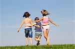 Girls playing together outdoors