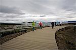 Touristes au Parc National de Pingvellir (Thingvellir), Islande