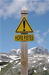 Road Sign in French Alps