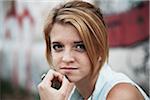 Portrait de Teenage Girl, Mannheim, Bade-Wurtemberg, Allemagne