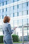 Businesswoman using Tablet PC, Niederrad, Frankfurt, Germany