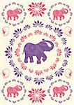 Traditional indian elephant background. Vector file available.