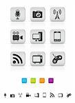 Set of media and entertainment icons