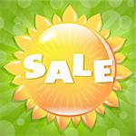 Summer And Spring Sale Poster, Vector Illustration