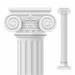 Roman column.  Illustration on white background for design