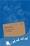 Letter to Santa Claus, blue vertical background