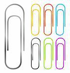 Paper clips, vector eps10 illustration