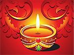 abstract diwali traditional card vector illustration