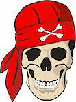 skull with bandana isolated