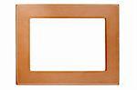 Rectangular leather frame isolated on white background