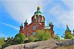 Helsinki. Uspenski Orthodox Cathedral  on the island Katajanokka
