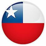 Vector - Chile Flag Glossy Button