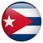 Vector - Cuba Flag Glossy Button