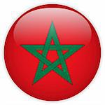 Vector - Morocco Flag Glossy Button