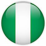 Vector - Nigeria Flag Glossy Button