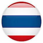 Vector - Thailand Flag Glossy Button