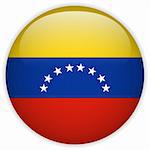 Vector - Venezuela Flag Glossy Button