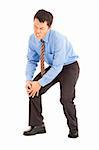 businessman with knee pain