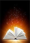 Vertical background with magic book