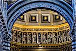 Architecture intérieure de la cathédrale de Sienne, Siena, Toscane, Italie