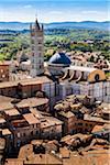 Vue d'ensemble de la cathédrale de Sienne, Siena, Toscane, Italie