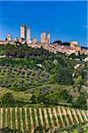 San Gimignano and Farmland, Siena Province, Tuscany, Italy