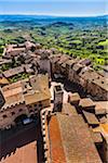 Überblick über San Gimignano, Provinz Siena, Toskana, Italien