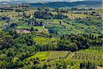 Overview of Farmland, San Miniato, Province of Pisa, Tuscany, Italy