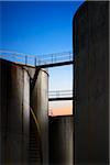 Industrial Storage Tanks at Dusk