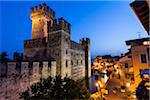 Scaliger Castle at Dusk, Sirmione, Brescia, Lombardy, Italy