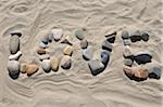 Rocks Spelling Love, Morgat, Bretagne, France